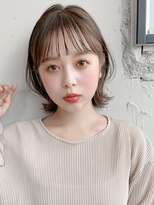 アグノス 青山(Agnos)&nbsp;縮毛矯正 くびれヘア レイヤーカット アプリコットオレンジ