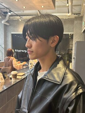 ゲーム 下北沢(GAME) センターパート/ミルクティベージュ/メンズカット