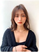 外ハネくびれヘアロブボブ20代30代40代ハイライトカラー
