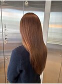 ブリーチなし暖色イルミナカラー◎艶ロング×小顔