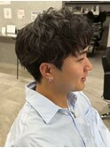 MEN'S HAIR/波巻きツイストスパイラル/リバースセンターパート