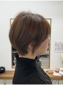 20代30代ミニボブ切りっぱなしボブ前髪あり小顔外はねボブ韓国風