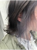 ホワイトグレージュインナーカラーボブ