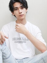 マール 矢場町(MARL)&nbsp;スパイラルパーマ風センターパート /簡単メンズスタイリング