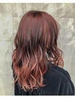 ナゴンスタイル(NAGON STYLE)&nbsp;バレイヤージュ×レッドブラウン