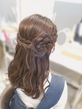 ヘアセットサロン ミント(Hair set salon MINT) 編み込みハーフアップ(お花アレンジ)