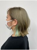 エメラルドグリーン×インナーカラー