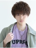 ツイストスパイラルパーママッシュメンズショートヘアミディアム