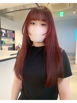 ゼスト パーク(ZEST PARK)&nbsp;姫カット 顔周りレイヤーカット ボルドーカラー 吉祥寺 《宮坂》