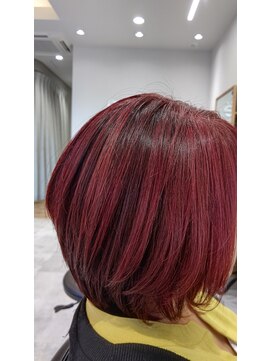 カノエ 亀岡篠店(canoe) 白髪ぼかしチェリーレッド