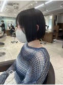 縮毛矯正でストレートボブ