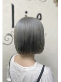 【ダブルカラー】シルバーグレイ×タッセルボブ relie 担当木曽