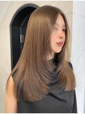 ザクザクレイヤーカット巻き方簡単ミディアムロング韓国渋谷