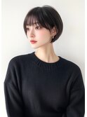 耳掛けショートヘア黒髪［＃渋谷駅＃韓国＃髪質改善］