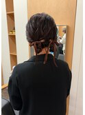 ふわふわツインお団子ヘア*リボンアレンジ