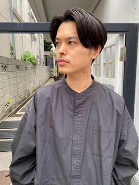 ノク 渋谷(nok) メンズセンターパート_メルティカラーフェミニンロング