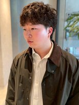 メンズサロン ブロック(Men's Salon bloc) 波巻きスパイラルパーマ ゆるめパーマ 眉カット メンズパーマ