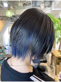 【LoA】インナーカラーブルーネイビーブルージュイメチェン艶髪
