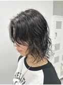 レイヤーパーマ/癖毛風パーマ/レイヤーボブ/結べるボブ