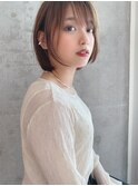 Say.丸みショートレイヤーミルクティーベージュシルキーベージュ