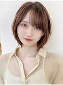 Say.外ハネボブ韓国ボブレイヤーボブオリーブグレーひし形ボブ