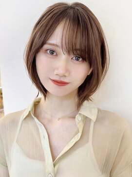 セイドット オモテサンドウ(Say. omotesando) Say.外ハネボブ韓国ボブレイヤーボブオリーブグレーひし形ボブ