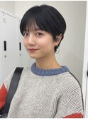 ココアベージュ/オリーブグレー/小顔/ショートヘア