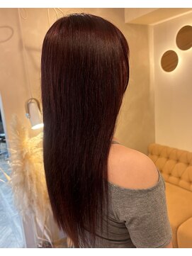 LUVISM 栄店/名古屋/ダブルカラー/ブリーチ/顔周りレイヤー/学割【5月1日OPEN(予定)】 ボルドー/チェリーレッド/韓国ヘア/ダブルカラー/yuria