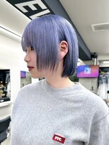 ヒビヲ 天神警固(HIBIO) 顔周りレイヤーカットダブルカラーケアブリーチレイヤーボブ