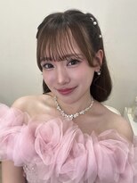 ヘアセット＆メイクアップ　LUNE BY GEKKABIJIN　【6月6日NEW OPEN（予定）】&nbsp;ピンク系韓国メイク＋ハーフツイン