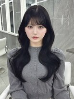 マウルルナ(MAEUL luna) ダークブルー ミルクティーブロンド ワンホンレイヤー