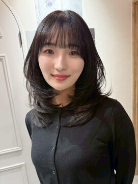 エトワ 中央店(etoi) 大分ミディアムボブレイヤー軽め韓国レイヤーくびれスタイル