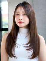 レノラ 髪質改善カラー 本町(LENORA)&nbsp;大人ロングレイヤー/透明感ブラウンカラー/顔周りカット