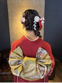成人式　ヘアセット　振袖　編み下ろし　辻堂