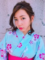 カール 鶴川店(K:R) お花シニヨンハーフアップ