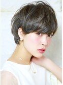 美髪ショートボブスタイル 担当 森 アッシュブラウン