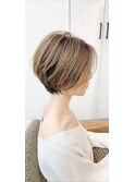 [Gigi代々木]ハリ ナチュラルベージュのショートボブ