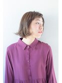 大人可愛い20代30代40代小顔ワンサイドショートボブ丸み前下がり