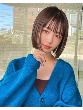 ディーエックス ウエスト(Dxxxx WEST) 切りっぱなしボブ ボブ/ショート/カット/イルミナカラー/顔周り