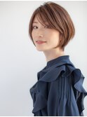 ナチュラルレイヤーショートボブ