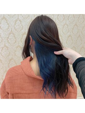 アレンヘアー 京橋店(ALLEN hair) インナーカラー/インナーブルー/インナーネイビー/まな