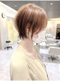 丸みショートボブ/丸みショート/ショート/ボブ/ハイライト