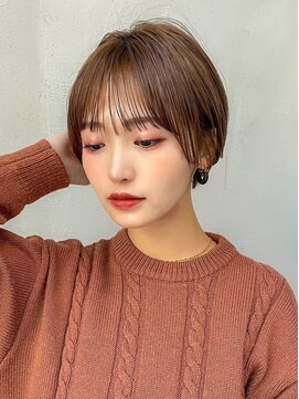 ギークス(GEEKS) 【GEEKS渋谷】マロンベージュ/秋カラー/耳かけショート/20代30代