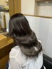 透明感カラー＋毛先整えカット＋トリートメント￥11,000～