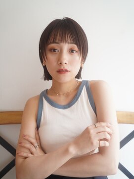 ガーランド (Garland) 切りっぱなしボブ/ピンクベージュ/前髪/グレージュ/原宿