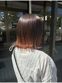 大人かわいい/オレンジ裾カラー