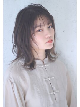 ヘア ルミナス バイ フォルテ(HAIR LUMINAS by FORTE) こなれミディ/前髪/黒髪/ボブルフ/ネビージュ/小顔/ワンレン