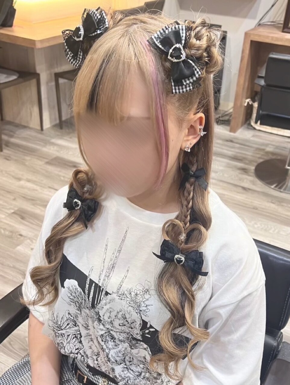 くまみみハーフツイン＆ハート：L227917343｜ヘアセット アリエス 新宿