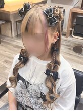 ヘアセット アリエス 新宿駅前店(aries) くまみみハーフツイン＆ハート