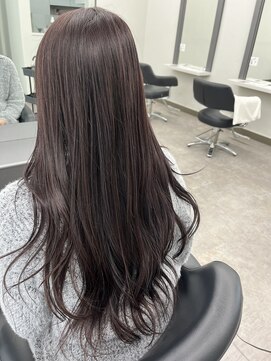 ガルボヘアー 桟橋店(garbo hair) ラベンダーグレージュ 暗め 艶カラー 卒業 入学 髪色